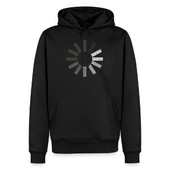 loading bar loading waiting - Men’s Premium Organic Hoodie - black - Front - Nico (187cm)