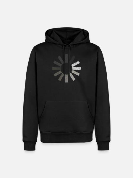 loading bar loading waiting - Men’s Premium Organic Hoodie - black