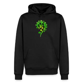 Maori Koru Art Tribal Tattoo Geschenkidee - Männer Premium Bio Hoodie - Schwarz - Vorne - Nico (187cm)