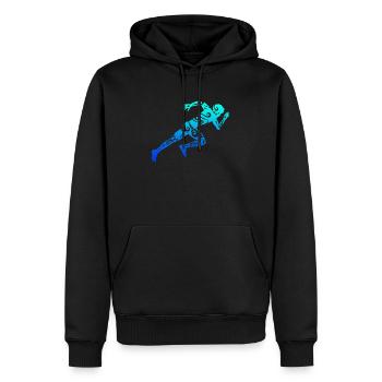 Cadeau de tatouage tribal polynésien de style maori coureur - Sweat à capuche Premium bio Homme - noir - Devant - Nico (187cm)