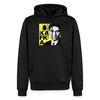 KAFKA metamorphosis - Men’s Premium Organic Hoodie - black - Front - Nico (187cm)