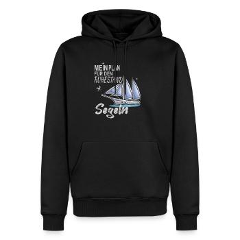 Segeln Spruch Rentner segler Ruhestand - Männer Premium Bio Hoodie - Schwarz - Vorne - Nico (187cm)