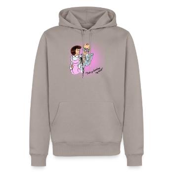 Brich mir nicht das Herz - Männer Premium Bio Hoodie - Taupe - Vorne - Nico (187cm)