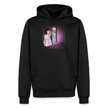 Brich mir nicht das Herz - Männer Premium Bio Hoodie - Schwarz - Vorne - Nico (187cm)