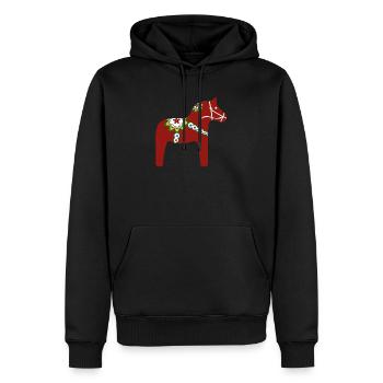 schwedisches Pferd rot - Männer Premium Bio Hoodie - Schwarz - Vorne - Nico (187cm)