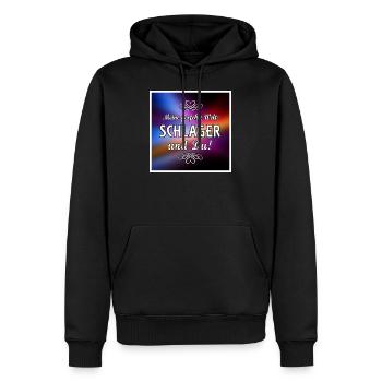 Meine perfekte Welt - Männer Premium Bio Hoodie - Schwarz - Vorne - Nico (187cm)