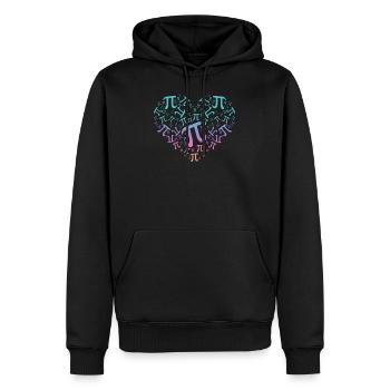 Pi Day Heart - Männer Premium Bio Hoodie - Schwarz - Vorne - Nico (187cm)