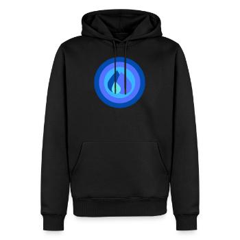 Water - Men’s Premium Organic Hoodie - black - Front - Nico (187cm)