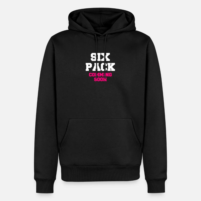 Pack de six - Sweat à capuche Premium bio Homme - noir