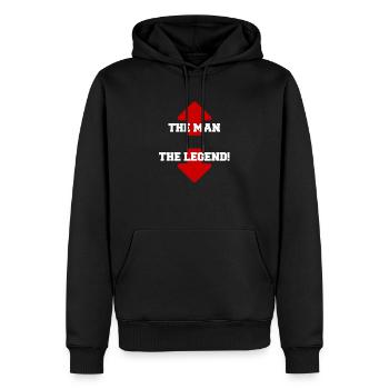 Mann Penis versaut pervers Hose lustig Humor - Männer Premium Bio Hoodie - Schwarz - Vorne - Nico (187cm)