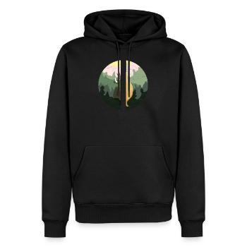 Wildschwein und runder Hirsch - Männer Premium Bio Hoodie - Schwarz - Vorne - Nico (187cm)