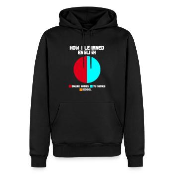 Anglais Série de langues étrangères Jeux Anime en ligne - Sweat à capuche Premium bio Homme - noir - Devant - Nico (187cm)