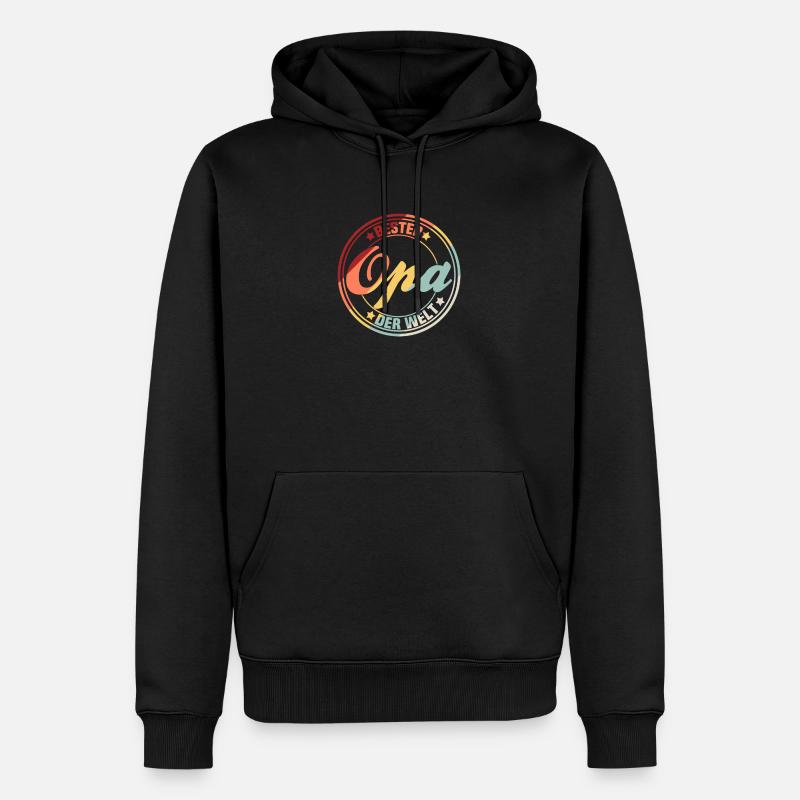 Bester Opa der Welt Geschenkidee - Männer Premium Bio Hoodie - Schwarz