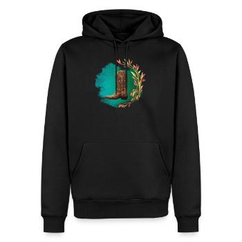 Western Classic - Sweat à capuche Premium bio Homme - noir - Devant - Nico (187cm)