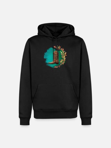 Western Classic - Men’s Premium Organic Hoodie - black