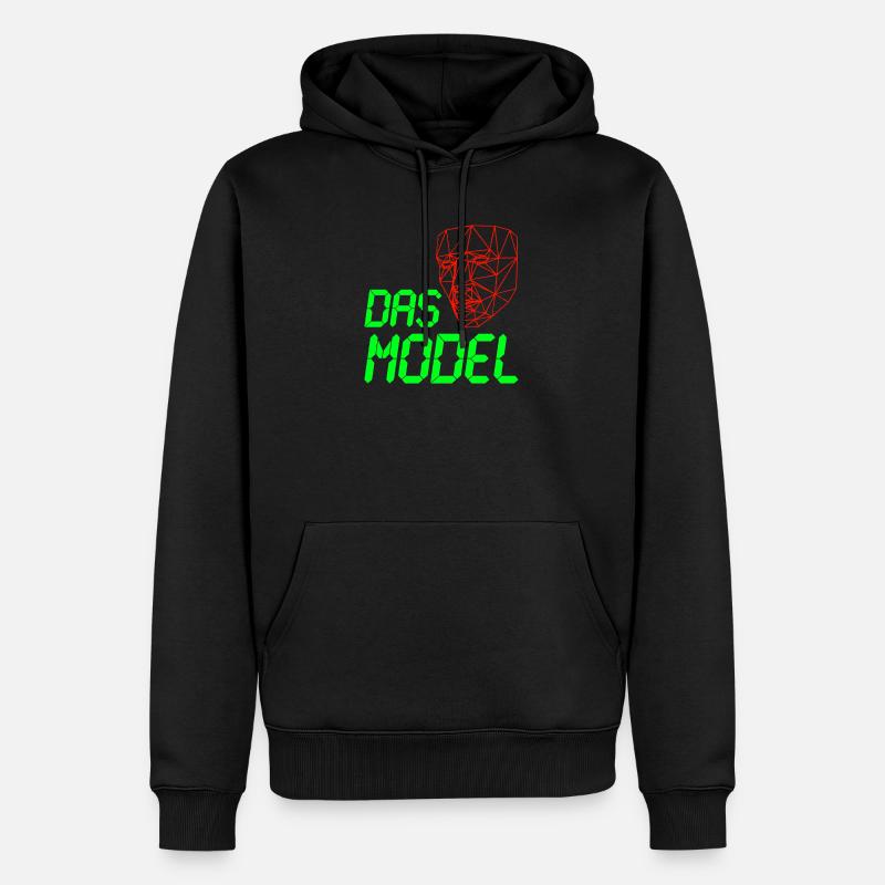Das Model - LCD 3D Neon - Männer Premium Bio Hoodie - Schwarz