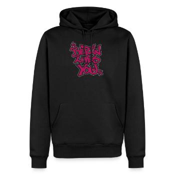 Berlin vous aime - Amour et paix - Chemise - Sweat à capuche Premium bio Homme - noir - Devant - Nico (187cm)