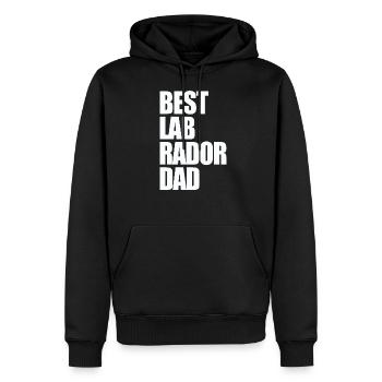 Best Labrador Dad Dog Funny Quotes - Männer Premium Bio Hoodie - Schwarz - Vorne - Nico (187cm)