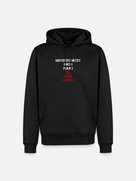 sprüche, lustige sprüche, lustige, humor, spruch, - Männer Premium Bio Hoodie - Schwarz