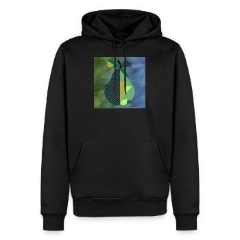 Poire - Sweat à capuche Premium bio Homme - noir - Devant - Nico (187cm)