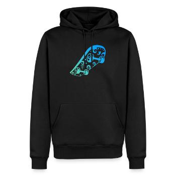 Maori Skateboard Liebhaber Tribal Tattoo Geschenk - Männer Premium Bio Hoodie - Schwarz - Vorne - Nico (187cm)