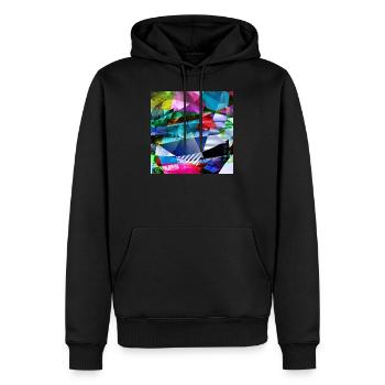 Kaleidoskop polygonal - Männer Premium Bio Hoodie - Schwarz - Vorne - Nico (187cm)