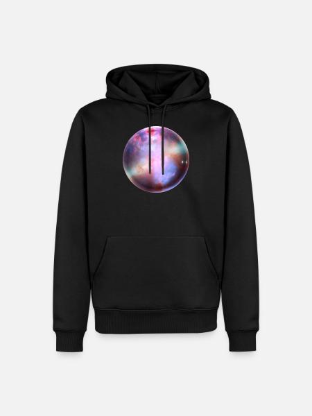 Ein bunter Planet - Männer Premium Bio Hoodie - Schwarz