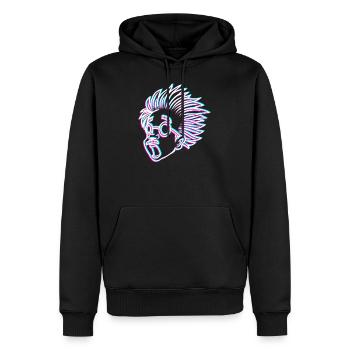 Verrückter Wissenschaftler Physiker - Männer Premium Bio Hoodie - Schwarz - Vorne - Nico (187cm)
