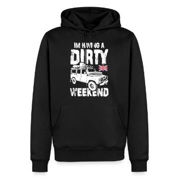Au Having A Dirty Weekend - Sweat à capuche Premium bio Homme - noir - Devant - Nico (187cm)