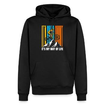 Mountainbiker Mountainbiking - Männer Premium Bio Hoodie - Schwarz - Vorne - Nico (187cm)