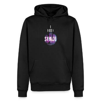 weltraum, space, sterne, wissenschaft, galaxie - Männer Premium Bio Hoodie - Schwarz - Vorne - Nico (187cm)
