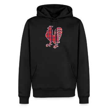 The Scottish Rooster alternatif - Sweat à capuche Premium bio Homme - noir - Devant - Nico (187cm)