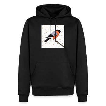 Bouvreuil Orange Oiseau Animal Femmes Hommes Enfants - Sweat à capuche Premium bio Homme - noir - Devant - Nico (187cm)