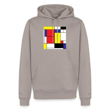 Mathe-Symbole Moderne Kunst Vintage-Geschenkidee - Männer Premium Bio Hoodie - Taupe - Vorne - Nico (187cm)