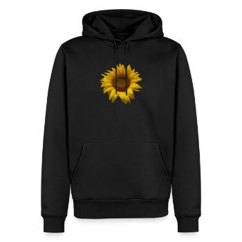 tournesol - Sweat à capuche Premium bio Homme - noir - Devant - Nico (187cm)