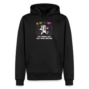 Tante Horn wie eine normale Tante nur fantastischer - Männer Premium Bio Hoodie - Schwarz - Vorne - Nico (187cm)
