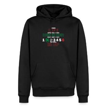 When life brings you down remember motorcycle - Men’s Premium Organic Hoodie - black - Front - Nico (187cm)