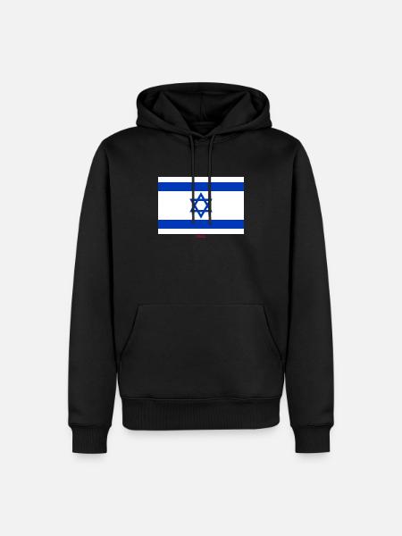 DRAPEAU ISRAEL - Sweat à capuche Premium bio Homme - noir