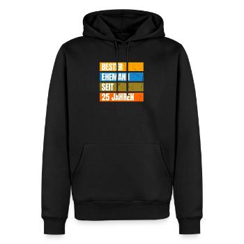 Silberhochzeit Silberne Hochzeit - Männer Premium Bio Hoodie - Schwarz - Vorne - Nico (187cm)
