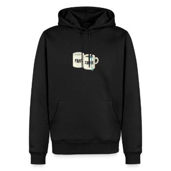 Coffee Paint - Men’s Premium Organic Hoodie - black - Front - Nico (187cm)