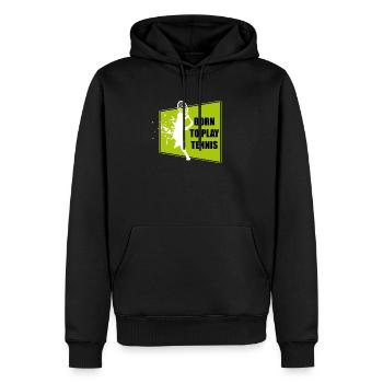 Born to play Tennis - Sweat à capuche Premium bio Homme - noir - Devant - Nico (187cm)