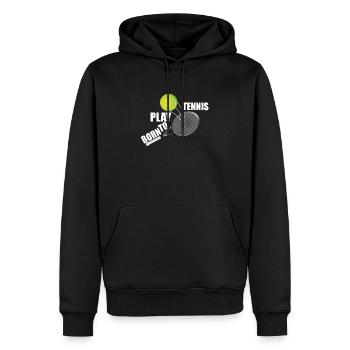 Born To Play Tennis - Sweat à capuche Premium bio Homme - noir - Devant - Nico (187cm)