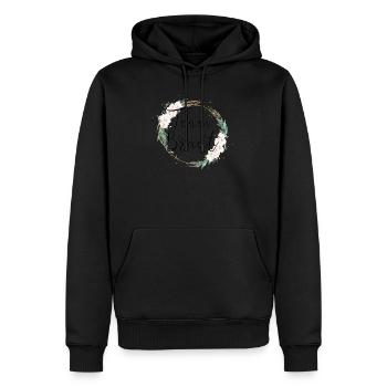 Team Braut Boho Beachy Blumen Kreis - Männer Premium Bio Hoodie - Schwarz - Vorne - Nico (187cm)