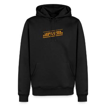 lerne leiden ohne zu klagen - Männer Premium Bio Hoodie - Schwarz - Vorne - Nico (187cm)