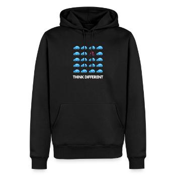 Vélo vélo tandem voiture cadeau environnemental - Sweat à capuche Premium bio Homme - noir - Devant - Nico (187cm)