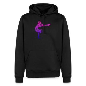 Gymnastik Mädchen Turnerin Yoga Pose Geschenk - Männer Premium Bio Hoodie - Schwarz - Vorne - Nico (187cm)