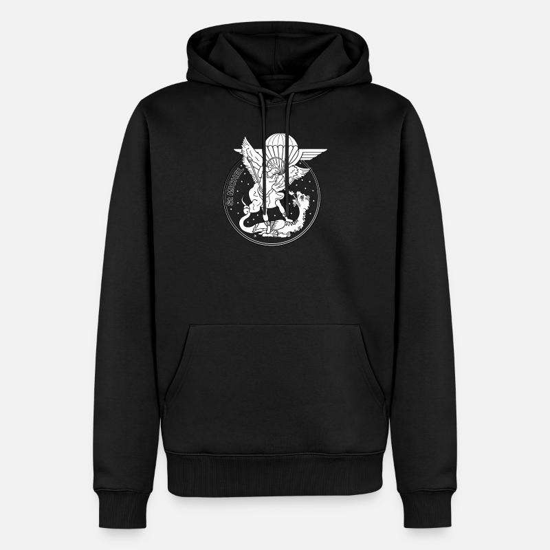 Saint Michael 07 - Männer Premium Bio Hoodie - Schwarz