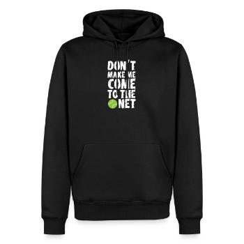 Don't make me come to the net Tennis Geschenk - Männer Premium Bio Hoodie - Schwarz - Vorne - Nico (187cm)
