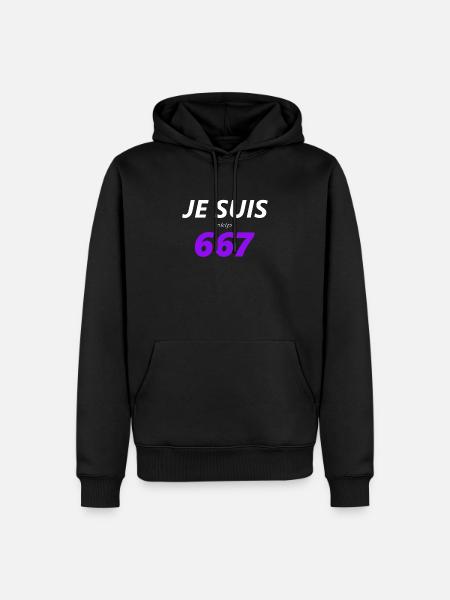 ekip - Sweat à capuche Premium bio Homme - noir