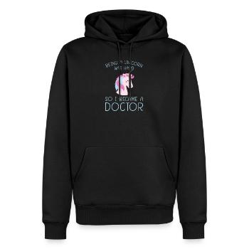 Licorne Phd Doctorate Uni Saying Gift - Sweat à capuche Premium bio Homme - noir - Devant - Nico (187cm)